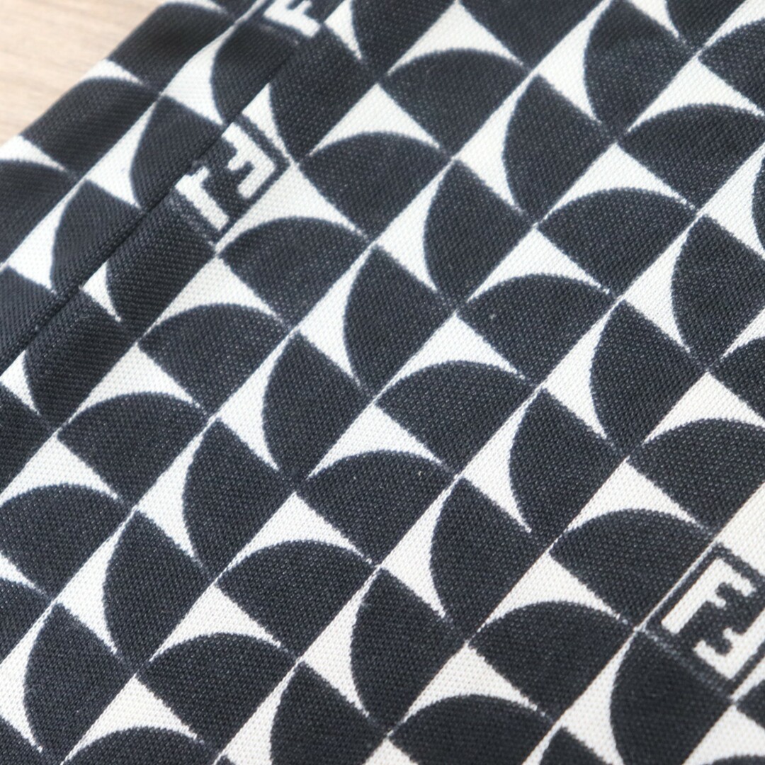 FENDI(フェンディ)のITI1SQRROAWG FENDI フェンディ FFロゴ ポロシャツ トップス 半袖 レディース サイズ 42 ブラック ベージュ レディースのトップス(ポロシャツ)の商品写真