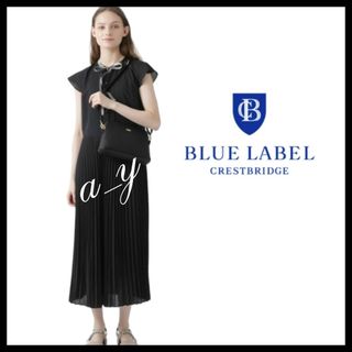 BLUE LABEL CRESTBRIDGE - 【状態良好】クリーニング済☆クレストブリッジ☆パウダリーローンロングワンピース