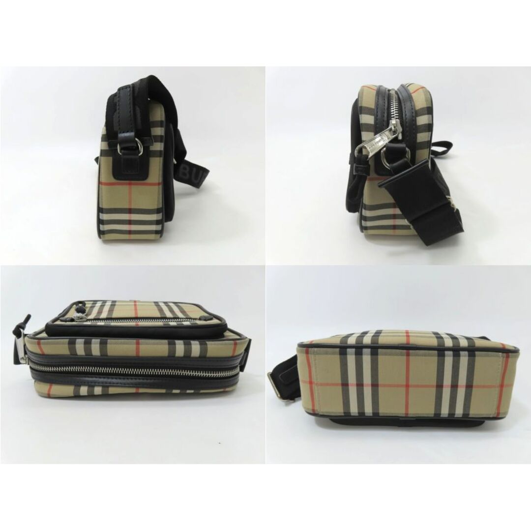 BURBERRY(バーバリー)の【新着】バーバリー 8010152 キャンバス×レザー ベージュチェック/ブラック ヴィンテージ チェック クロスバッグ ショルダーバッグ【池袋店】【中古】 メンズのバッグ(ショルダーバッグ)の商品写真