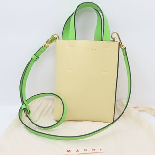 マルニ(Marni)のITJDXM4N5PJW マルニ MUSEO BAG NANO ミュゼオ ナノ トート ショルダー 2way バッグ SHMP0050Y3 LV639 イエロー×ライトグリーン(ショルダーバッグ)