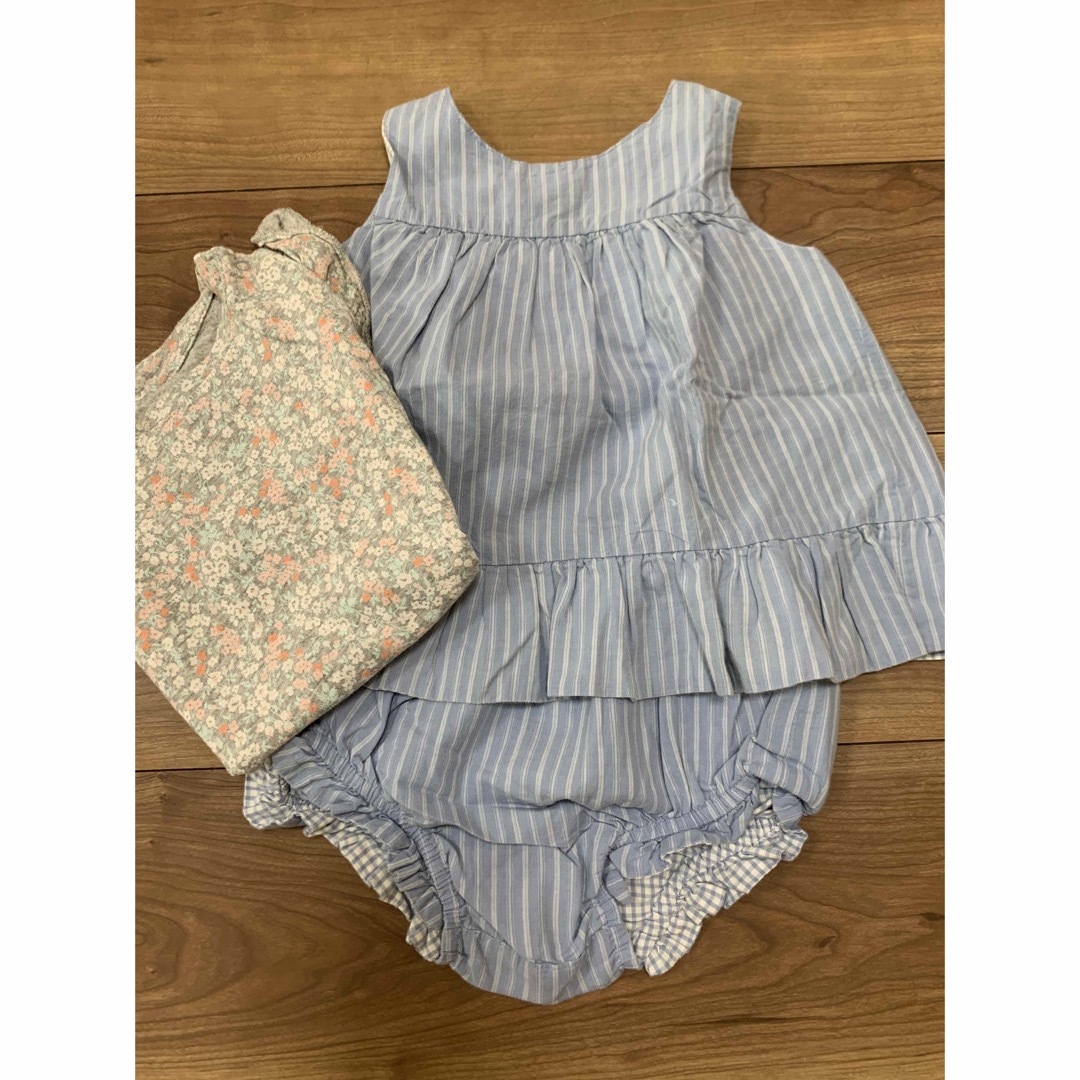 babyGAP(ベビーギャップ)のbabyGAP 3点セット　セットアップ　ロンパース　80cm キッズ/ベビー/マタニティのベビー服(~85cm)(ワンピース)の商品写真