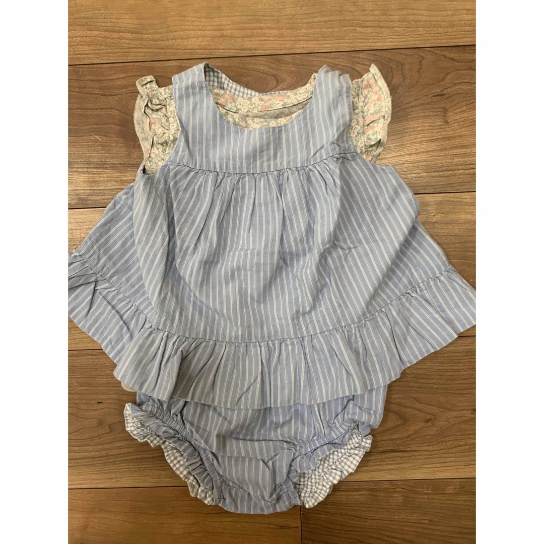 babyGAP(ベビーギャップ)のbabyGAP 3点セット　セットアップ　ロンパース　80cm キッズ/ベビー/マタニティのベビー服(~85cm)(ワンピース)の商品写真