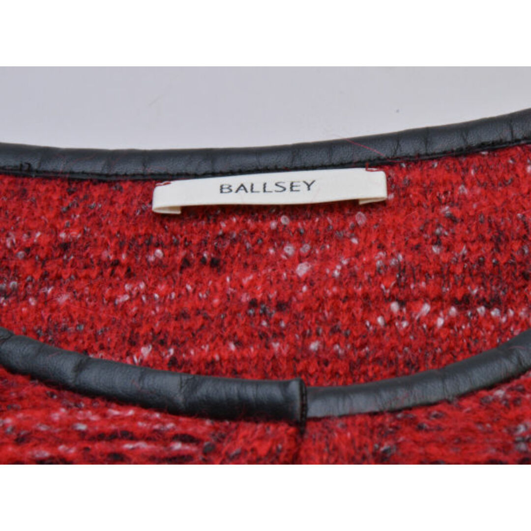 ボールジィ BALLSEY トゥモローランド ノーカラージャケット 38サイズ レッド レディース j_p F-L7017 レディースのジャケット/アウター(ロングコート)の商品写真