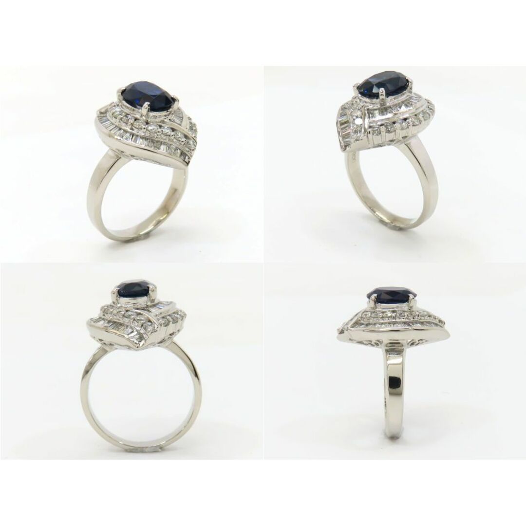 【新着】Pt900 サファイア 2.30ct　ダイヤモンド 1.301ct リング #12【池袋店】【中古】 レディースのアクセサリー(リング(指輪))の商品写真