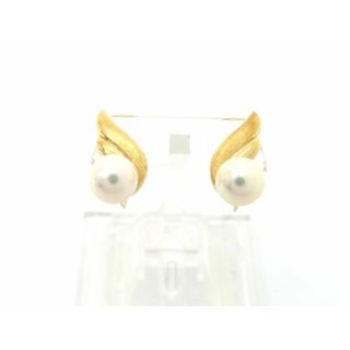 MIKIMOTO - 【新着】ミキモト  K18YG パール 6.2mm×2 イヤリング【池袋店】【中古】