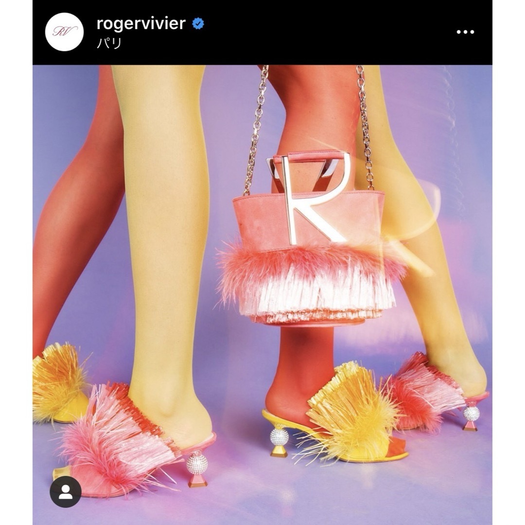 ROGER VIVIER(ロジェヴィヴィエ)の美品 rogervivier ロジェヴィヴィエ ミニバック ミニ バック ピンク レディースのバッグ(ショルダーバッグ)の商品写真