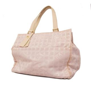 シャネル(CHANEL)の★SALE 【4ic2934】シャネル トートバッグ/ニュートラベル/ナイロン/ホワイト/ピンク/ゴールド金具 【中古】レディース(トートバッグ)