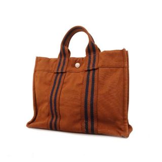 エルメス(Hermes)の【4ic2936】エルメス トートバッグ/フールトゥPM/キャンバス/ブラウン/シルバー金具 【中古】 レディース(トートバッグ)