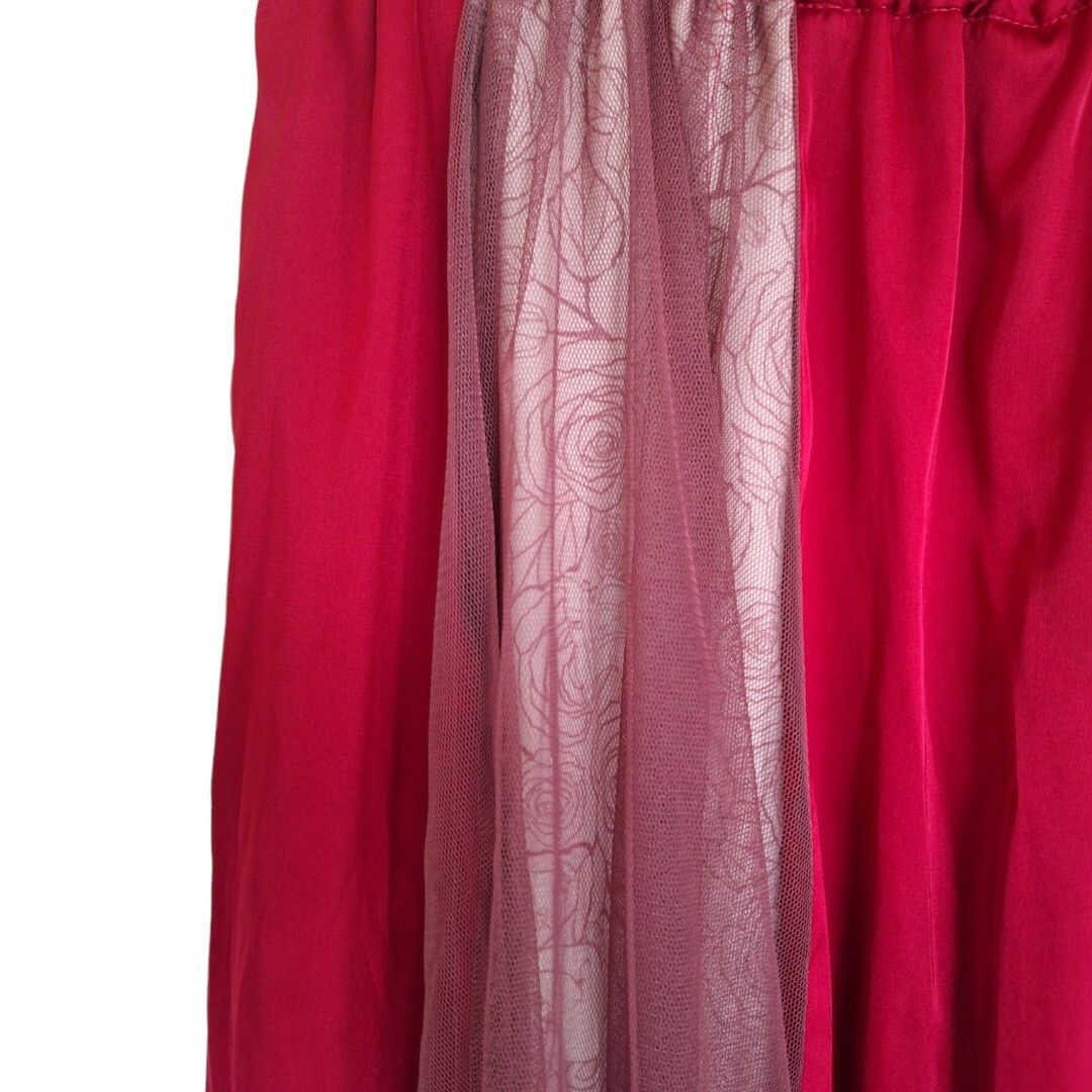 axes femme(アクシーズファム)のコラボ axes femme x Disney 美女と野獣　ロングスカート　刺繍 レディースのスカート(ロングスカート)の商品写真