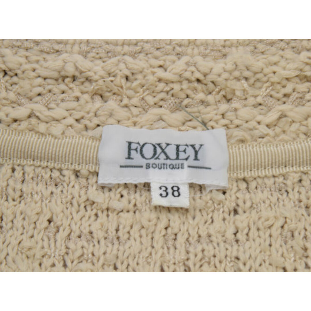 FOXEY(フォクシー)のフォクシー FOXEY BOUTIQUE ツイードジャケット 38サイズ ベージュ レディース j_p F-L7389 レディースのジャケット/アウター(ロングコート)の商品写真