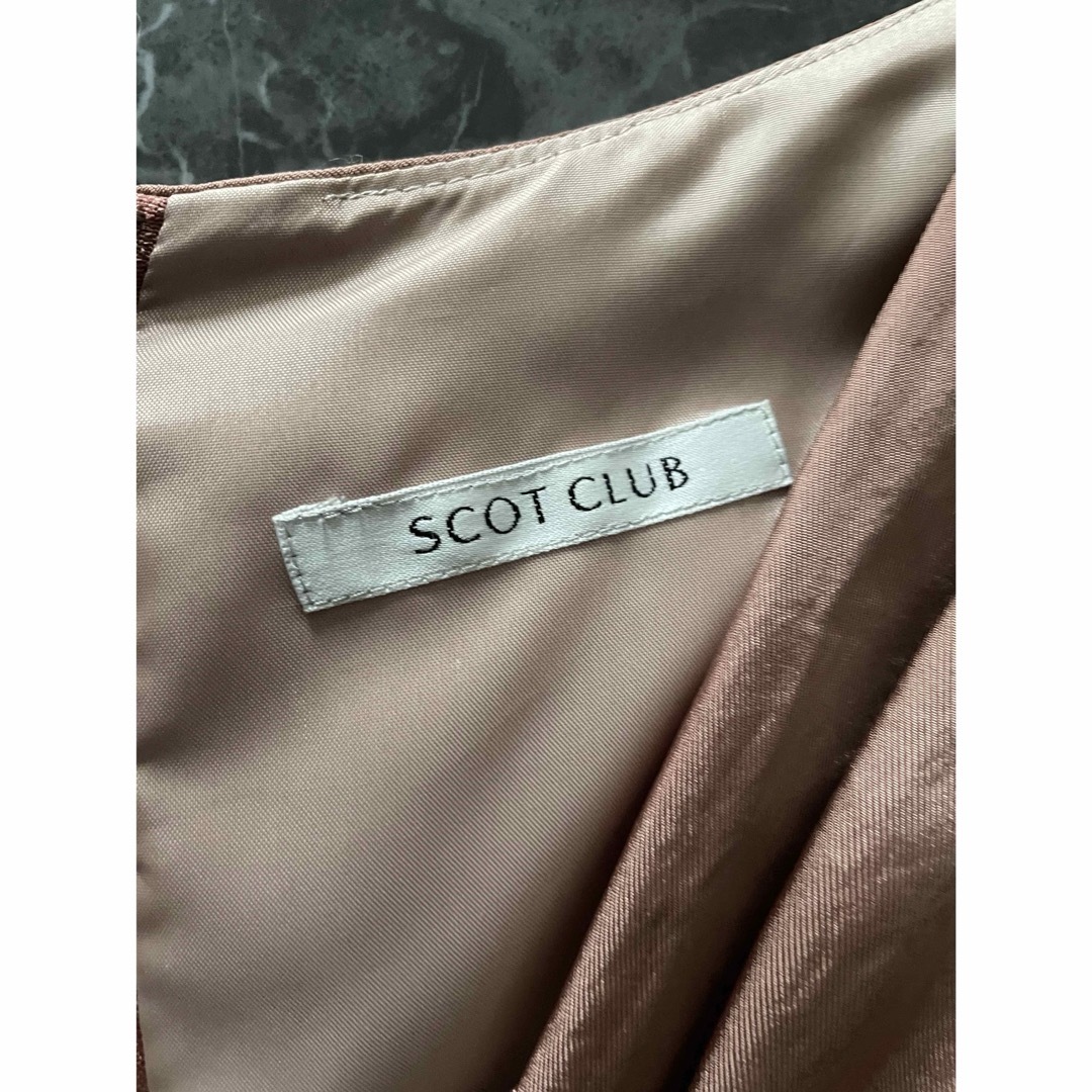 SCOT CLUB(スコットクラブ)の【美品】　SCOTCLUB スコットクラブ　半袖ドレスワンピース　結婚式にも♪ レディースのワンピース(ひざ丈ワンピース)の商品写真