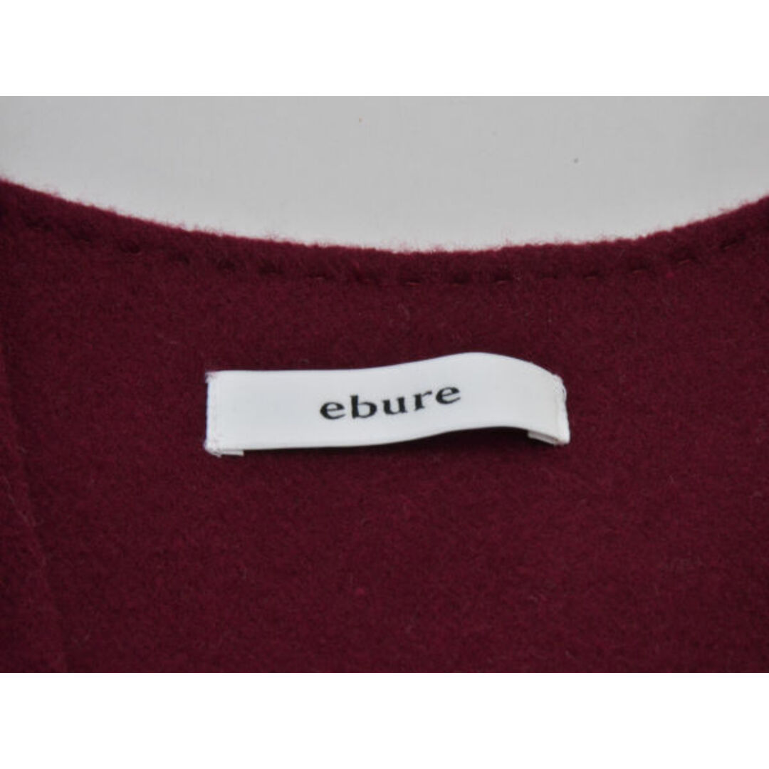 ebure(エブール)のエブール ebure ウール トップス/アウター/ジャケット 38サイズ ワインレッド レディース j_p F-L7413 レディースのジャケット/アウター(ロングコート)の商品写真