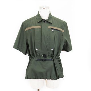 sacai - 【美品】サカイ 22年 22-02726M Cotton Weather Shirt プルオーバー ミリタリー コットン ウェザー シャツ 半袖シャツ メンズ サイズ 1 カーキ Sacai