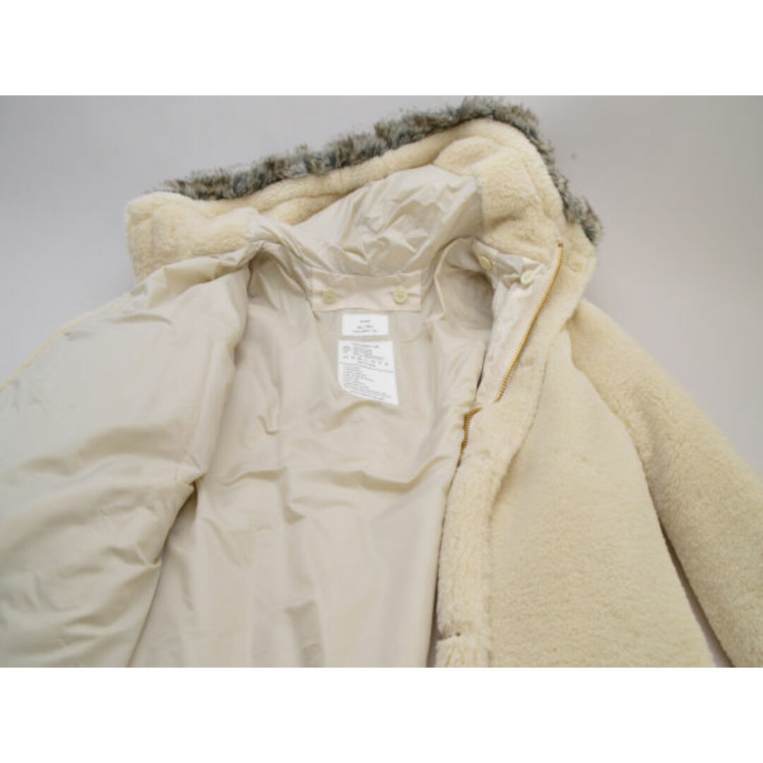 HYKE(ハイク)のハイク HYKE HOODED M-43type ボアフードコート 1サイズ ホワイト 17268-0201 レディース j_p F-L7415 レディースのジャケット/アウター(ロングコート)の商品写真