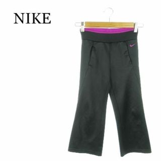 ナイキ(NIKE)のNIKE クロップドパンツ バイカラー XXS 黒紫 220528AH12A(ウェア)