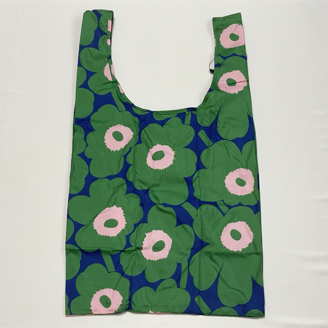 marimekko(マリメッコ)の☆marimekko☆マリメッコ Unikko スマートバッグ☆グリーン×ブルー レディースのバッグ(エコバッグ)の商品写真