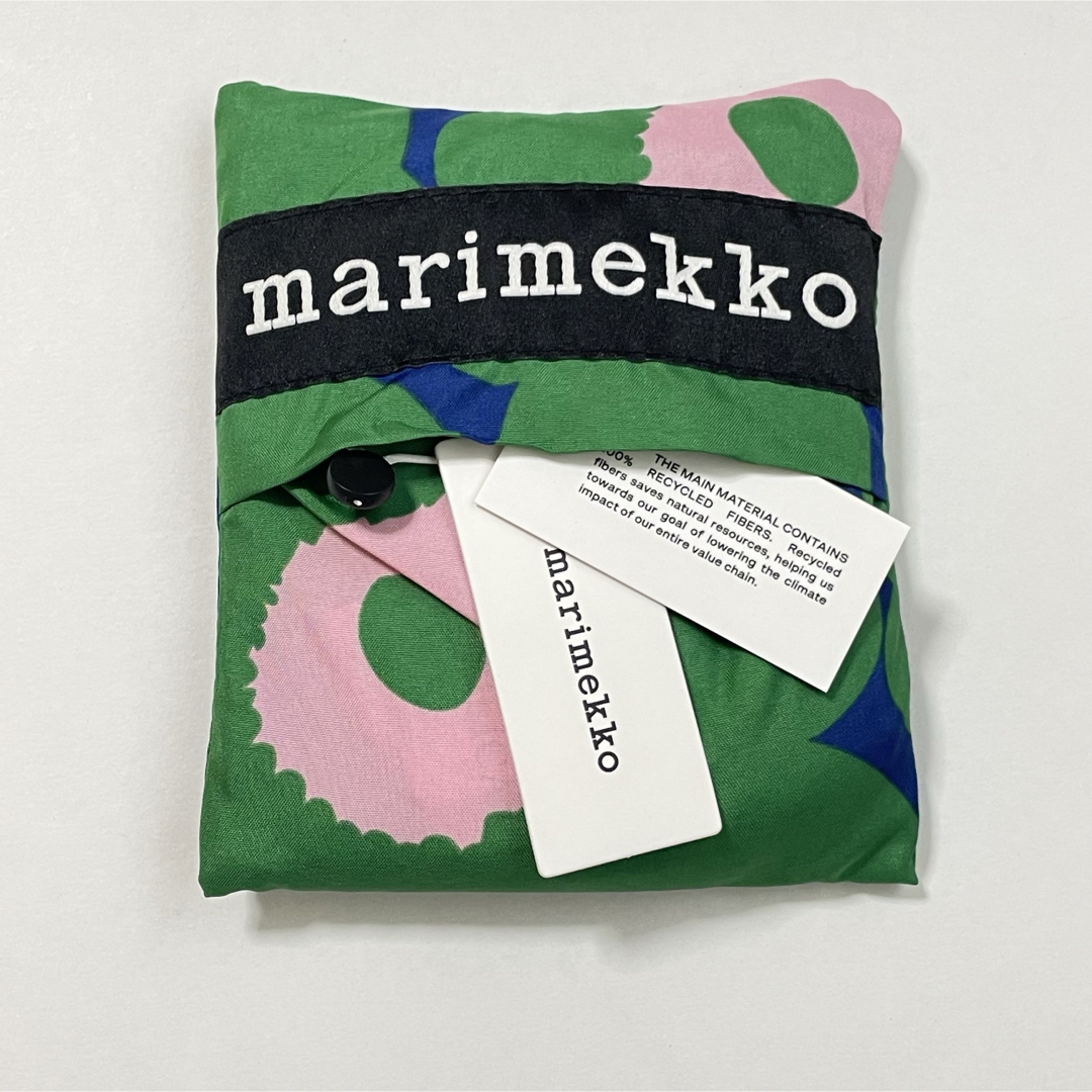 marimekko(マリメッコ)の☆marimekko☆マリメッコ Unikko スマートバッグ☆グリーン×ブルー レディースのバッグ(エコバッグ)の商品写真