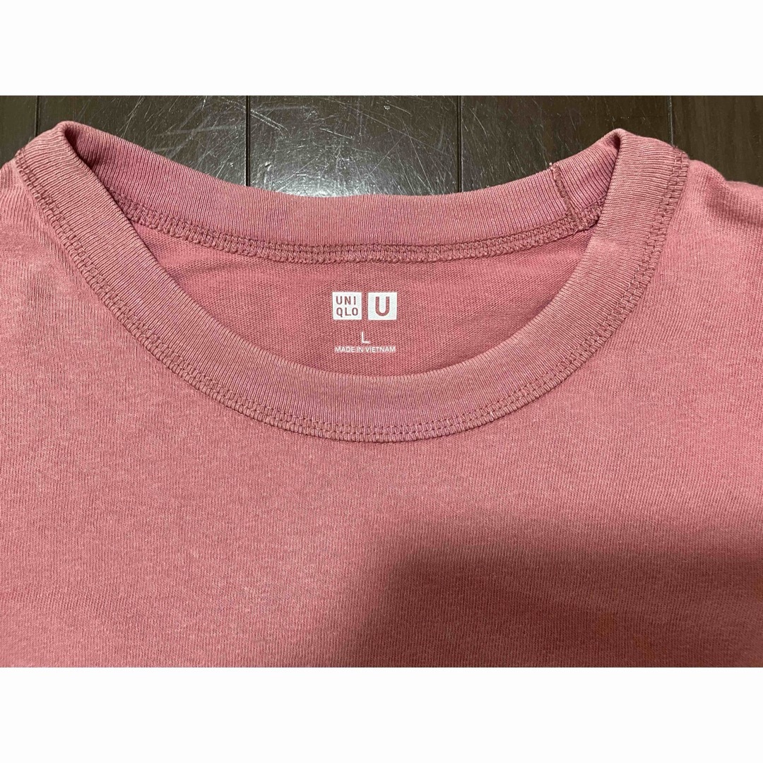 UNIQLO(ユニクロ)のUNIQLO Tシャツ　無地　ピンク メンズのトップス(Tシャツ/カットソー(半袖/袖なし))の商品写真