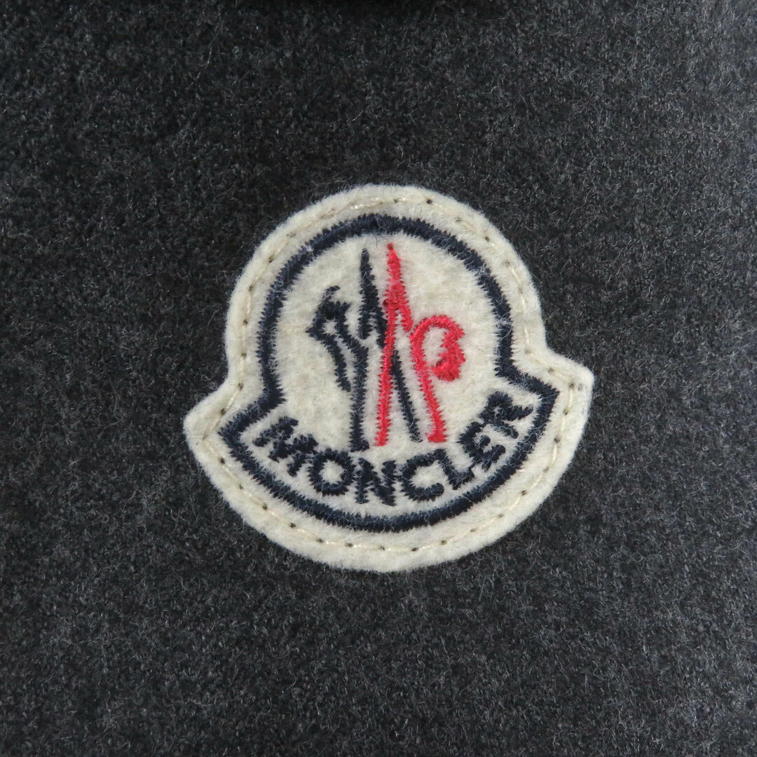 MONCLER(モンクレール)の美品□MONCLER モンクレール MONTGENEVRE モンジュネーブル ウール ロゴワッペン WZIP フーデッド ダウンジャケット グレー 0 国内正規品 メンズ メンズのジャケット/アウター(ダウンジャケット)の商品写真