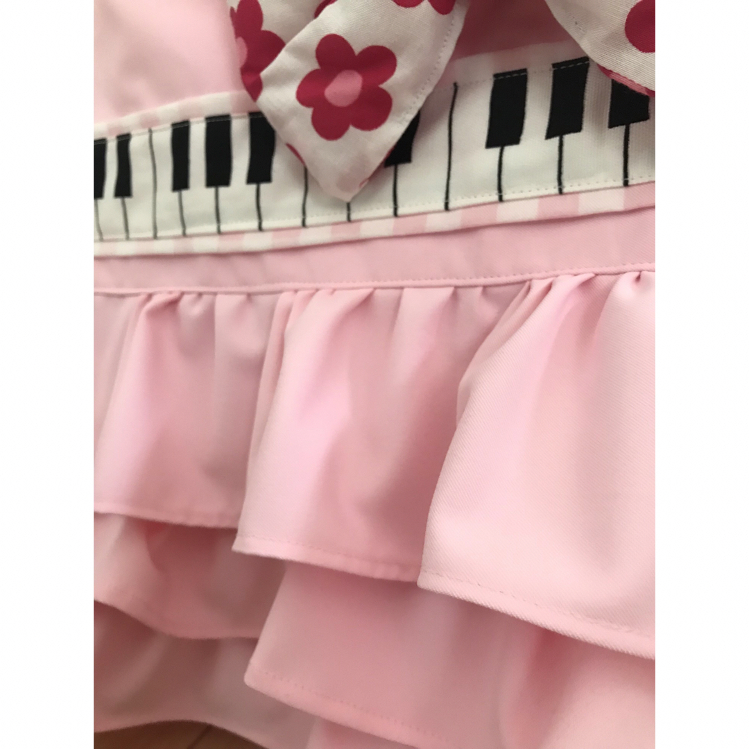 レッスンバッグ(ピンク &ピアノ) ハンドメイドのキッズ/ベビー(バッグ/レッスンバッグ)の商品写真