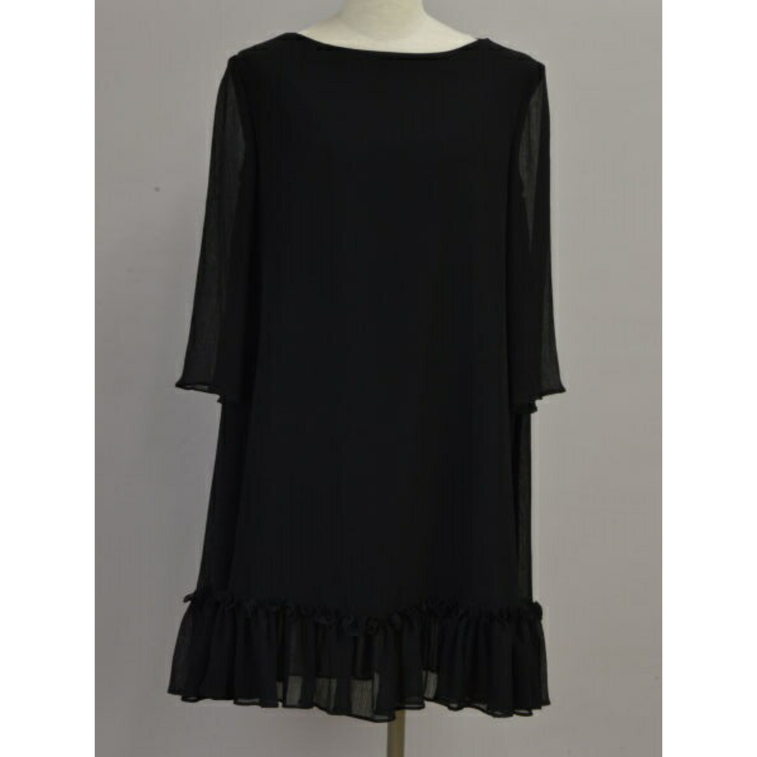 FOXEY(フォクシー)のアディアム ADEAM フォクシー ワンピース/ドレス LONG SLEEVE PLISSE DRESS 0サイズ ブラック レディース j_p F-L7562 レディースのフォーマル/ドレス(その他ドレス)の商品写真