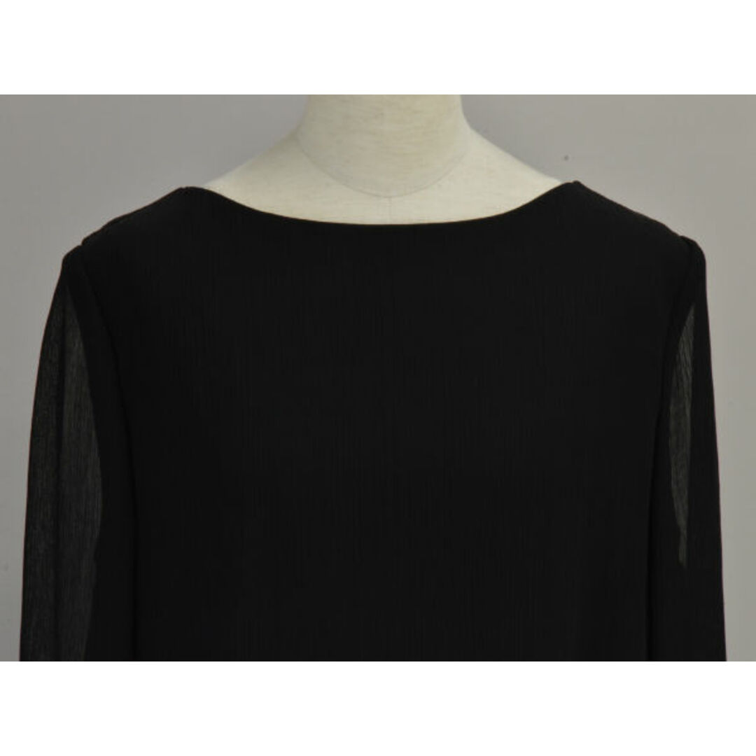 FOXEY(フォクシー)のアディアム ADEAM フォクシー ワンピース/ドレス LONG SLEEVE PLISSE DRESS 0サイズ ブラック レディース j_p F-L7562 レディースのフォーマル/ドレス(その他ドレス)の商品写真