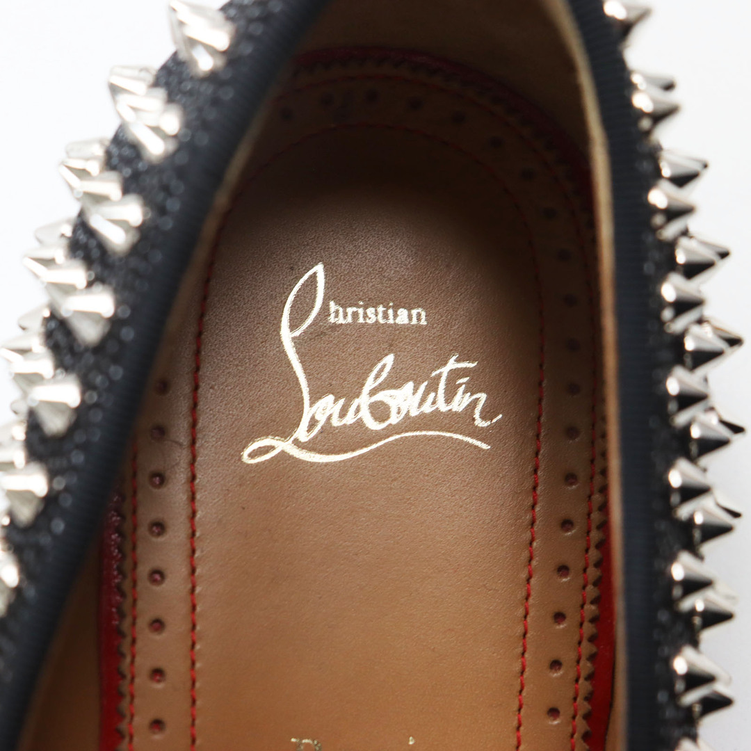 Christian Louboutin(クリスチャンルブタン)の美品●Christian Louboutin クリスチャンルブタン ダンデライオン スウェード スパイクスタッズ付き ローファー スリッポン ブラック 41.5 箱・保存袋付き イタリア製 メンズ メンズの靴/シューズ(スリッポン/モカシン)の商品写真