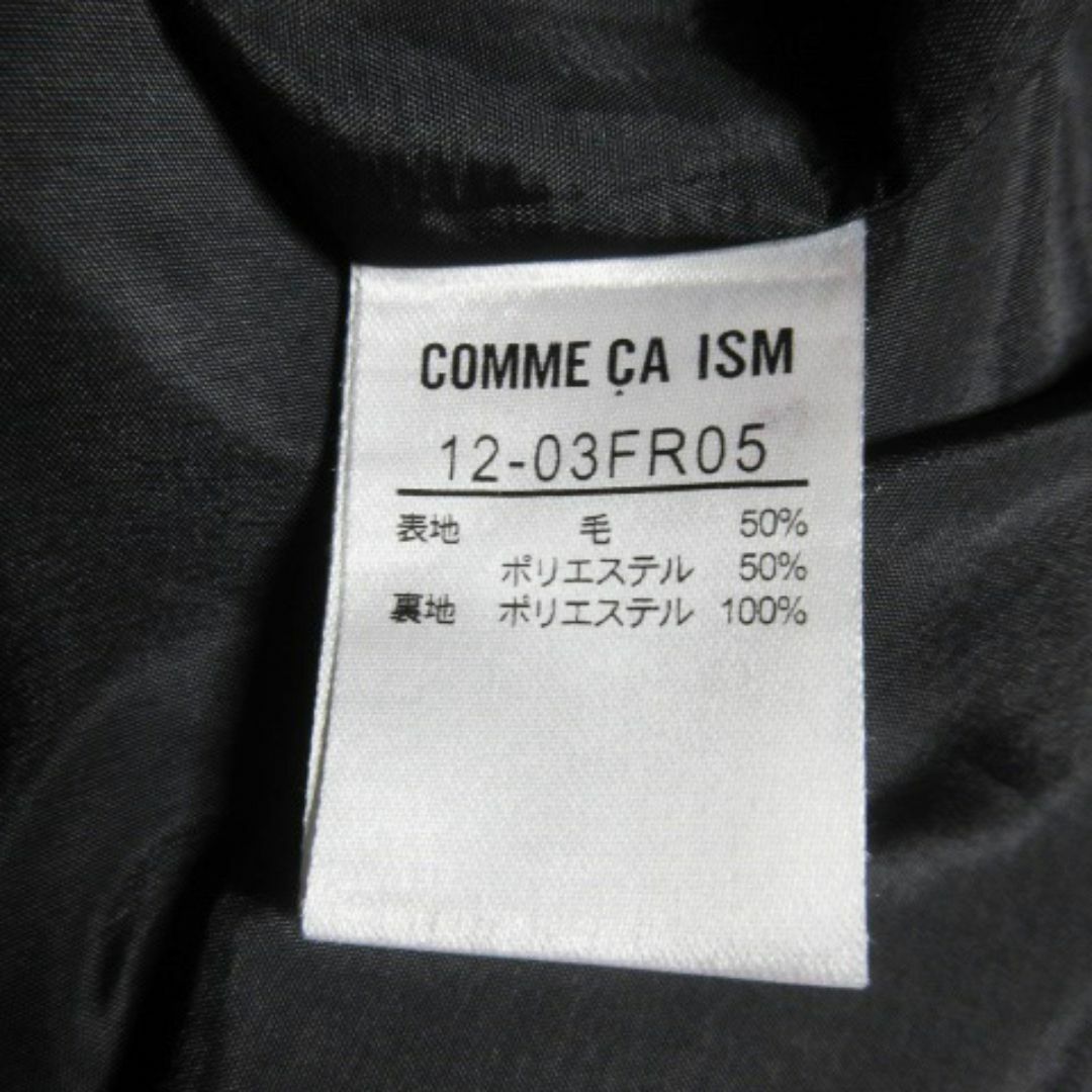 COMME CA ISM(コムサイズム)のコムサイズム ひざ丈スカート ウール混 L ブラック 220325AO18A レディースのスカート(ひざ丈スカート)の商品写真