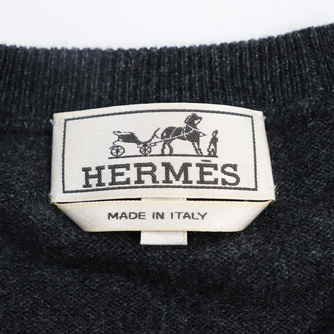 Hermes(エルメス)の未使用品●HERMES エルメス カシミヤ100％ 14AWランウェイ着用モデル スパイダー ニット セーター グレー M 箱付き イタリア製 正規品 メンズ メンズのトップス(ニット/セーター)の商品写真