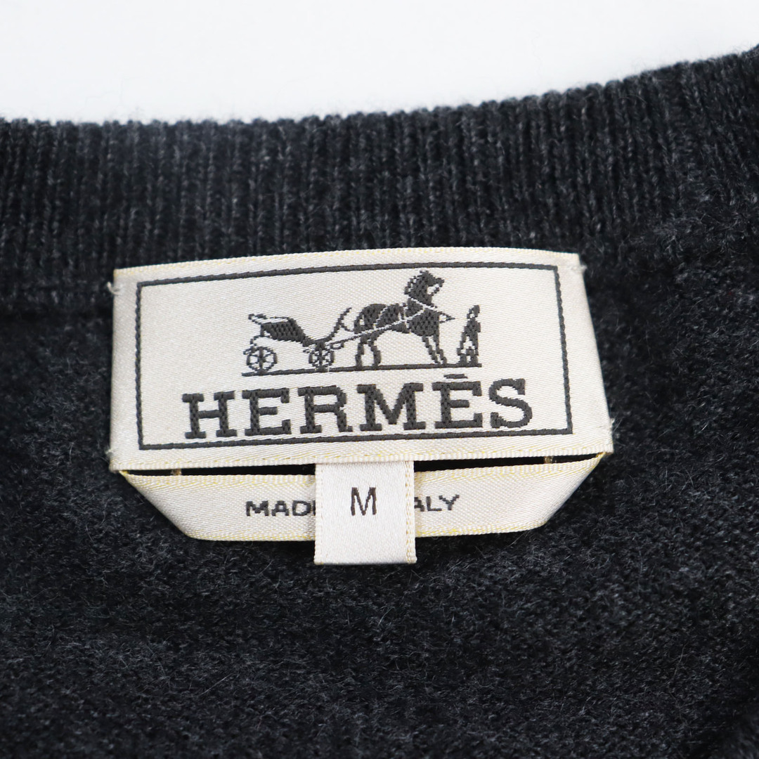 Hermes(エルメス)の未使用品●HERMES エルメス カシミヤ100％ 14AWランウェイ着用モデル スパイダー ニット セーター グレー M 箱付き イタリア製 正規品 メンズ メンズのトップス(ニット/セーター)の商品写真