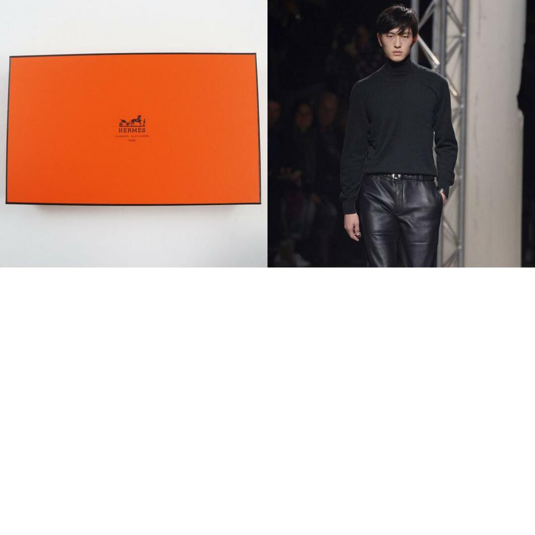 Hermes(エルメス)の未使用品●HERMES エルメス カシミヤ100％ 14AWランウェイ着用モデル スパイダー ニット セーター グレー M 箱付き イタリア製 正規品 メンズ メンズのトップス(ニット/セーター)の商品写真