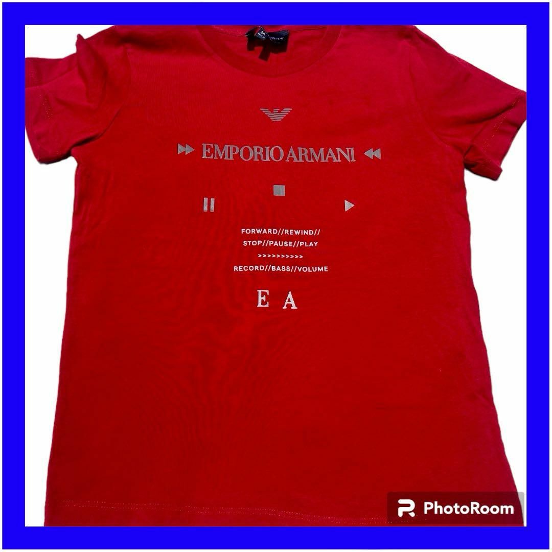 Emporio Armani(エンポリオアルマーニ)の美品　エンポリオアルマーニ　半袖　Tシャツ　カットソー　トップス　８A　１３０ キッズ/ベビー/マタニティのキッズ服男の子用(90cm~)(Tシャツ/カットソー)の商品写真