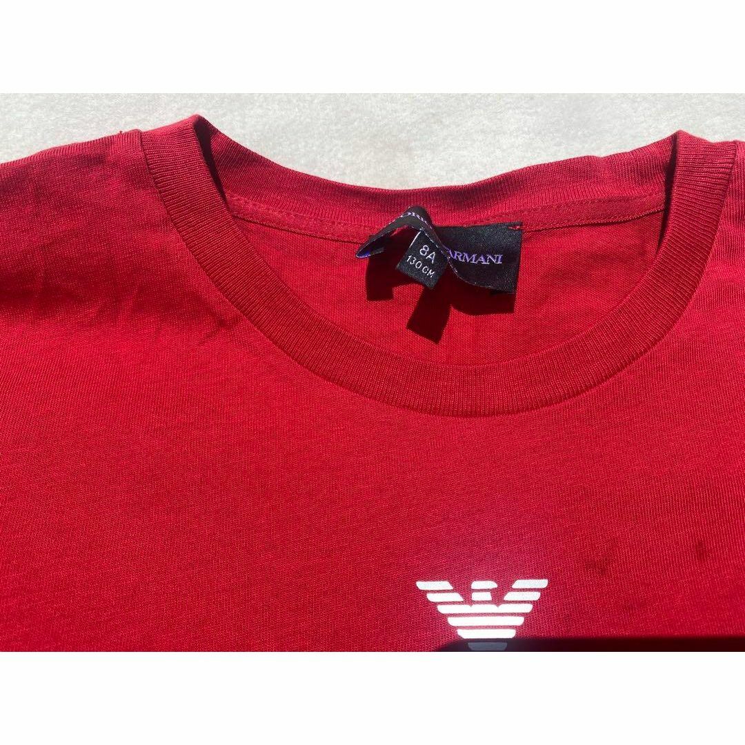 Emporio Armani(エンポリオアルマーニ)の美品　エンポリオアルマーニ　半袖　Tシャツ　カットソー　トップス　８A　１３０ キッズ/ベビー/マタニティのキッズ服男の子用(90cm~)(Tシャツ/カットソー)の商品写真