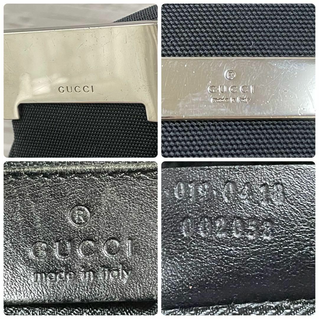 Gucci(グッチ)のグッチ キャンバス×レザー ショルダー バッグ メッセンジャー ブラック メンズのバッグ(ショルダーバッグ)の商品写真