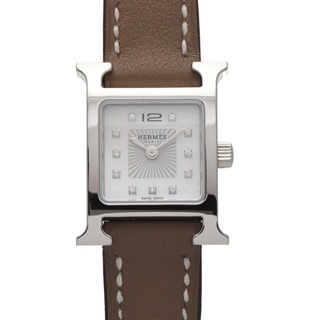 Hermes - エルメス  Hウォッチ ミニ 11Pダイヤ 腕時計