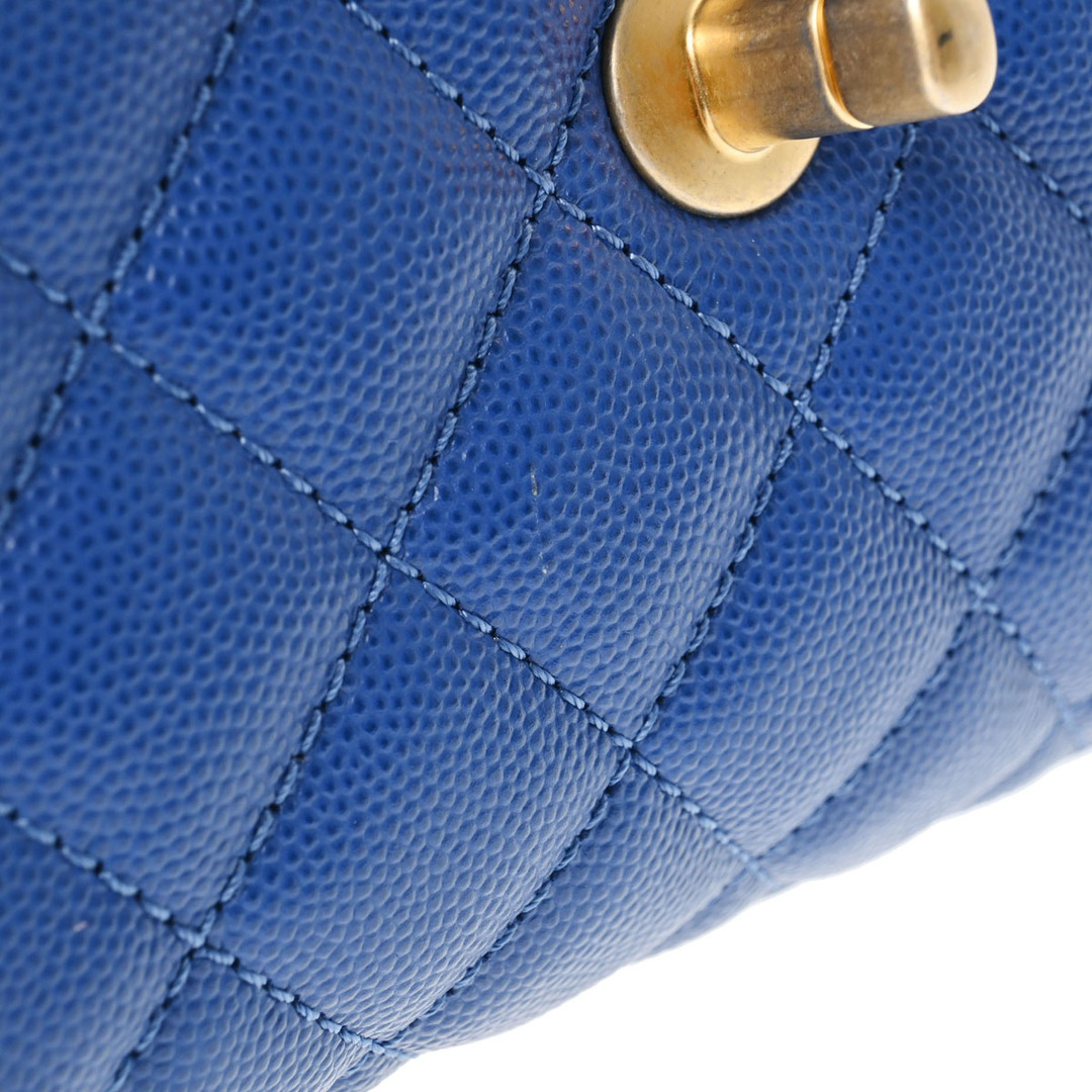 CHANEL(シャネル)のシャネル マトラッセ トップハンドル XS 2WAY ハンドバッグ ブルー レディースのバッグ(ハンドバッグ)の商品写真