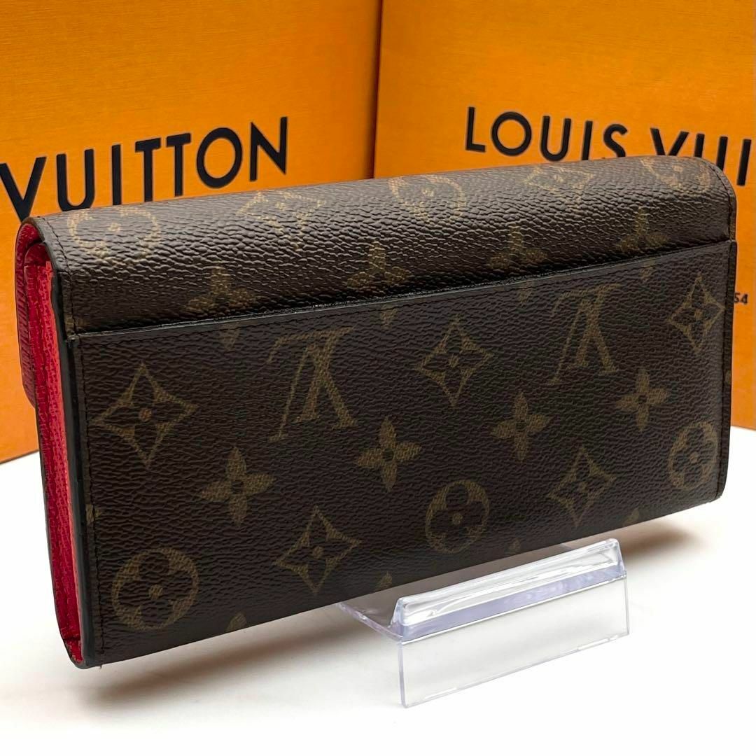 LOUIS VUITTON(ルイヴィトン)の【極美品】ルイヴィトン モノグラム ポルトフォイユ サラ 新型 長財布 コクリコ レディースのファッション小物(財布)の商品写真