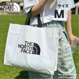 THE NORTH FACE - 【海外限定】ノースフェイス トートバッグ M エコバッグ 白 ナイロン 耐水