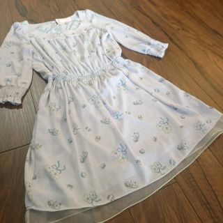 ジルバイジルスチュアート(JILL by JILLSTUART)のお茶会フラワーワンピース♡ミニマム♡プリンセスアリス水色水玉ドットリボン(ひざ丈ワンピース)