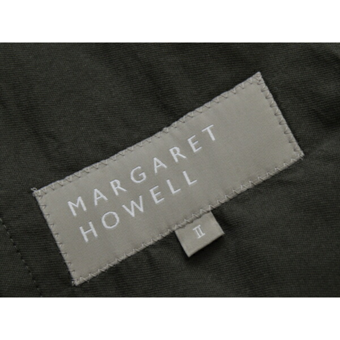 MARGARET HOWELL(マーガレットハウエル)のマーガレットハウエル MARGARET HOWELL ジャケット コットンシルク 2サイズ カーキグリーン レディース e_u F-L7649 レディースのジャケット/アウター(ロングコート)の商品写真