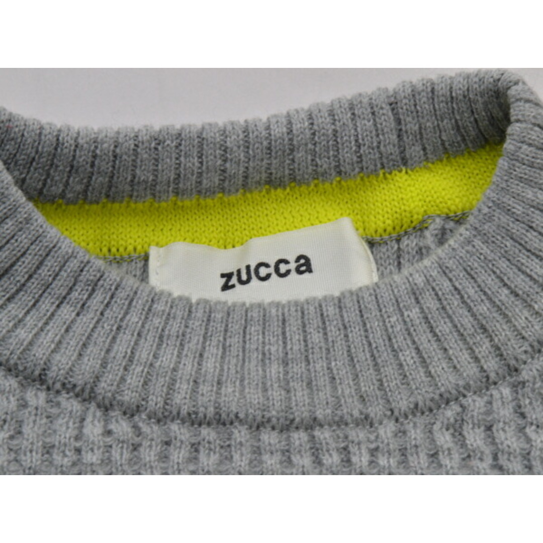 ZUCCa(ズッカ)のズッカ ZUCCa ニットセーター ワッフル 長袖 Mサイズ グレー レディース j_p F-L7670 レディースのトップス(ニット/セーター)の商品写真