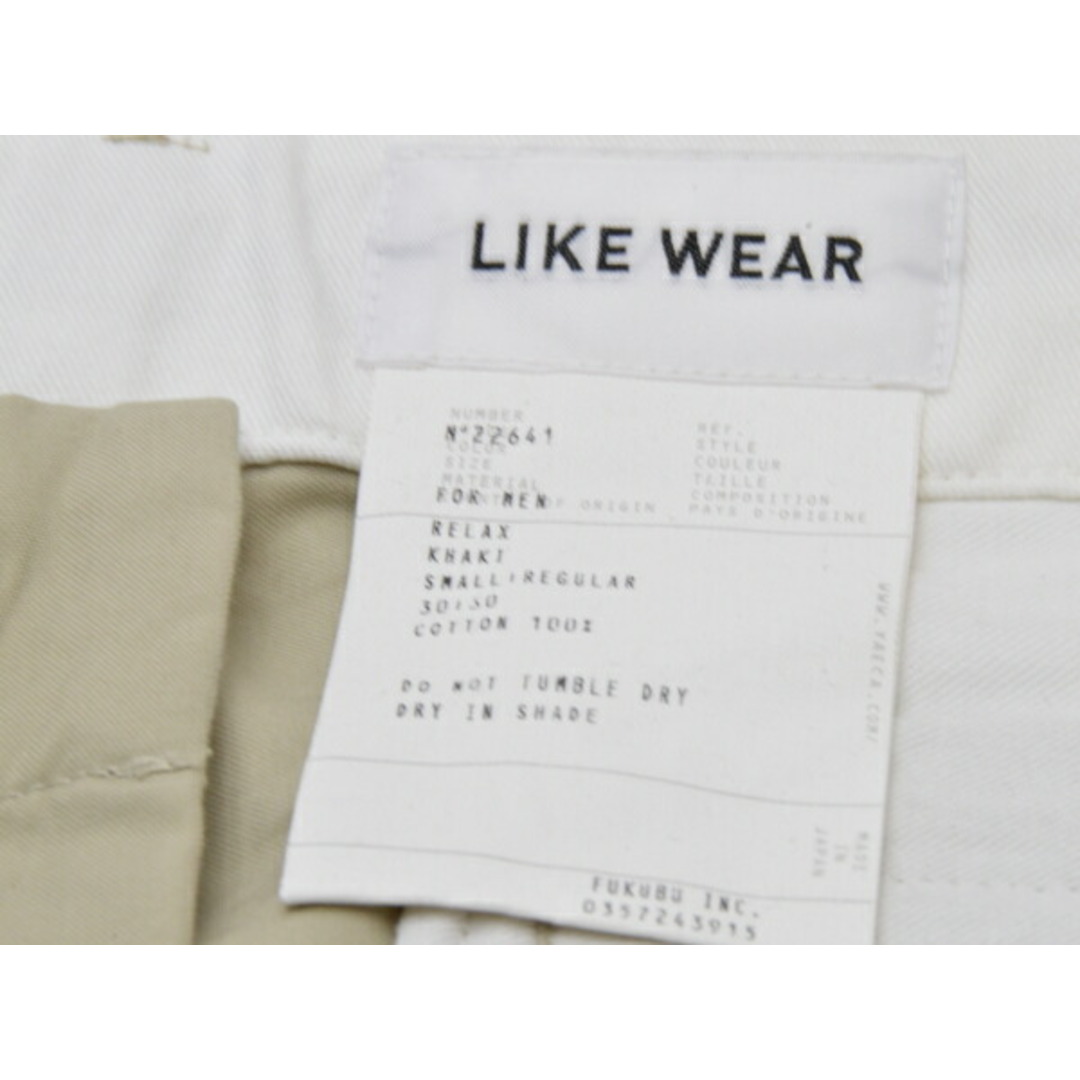 ヤエカ YAECA LIKE WEAR 22641 パンツ カーゴ コットン Sサイズ (ベージュ)KHAKI メンズ j_p F-L7700 メンズのパンツ(ワークパンツ/カーゴパンツ)の商品写真