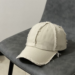 【ラスト1点】キャップ シンプル クリーム色 アウトドア 帽子 新品 未使用(キャップ)