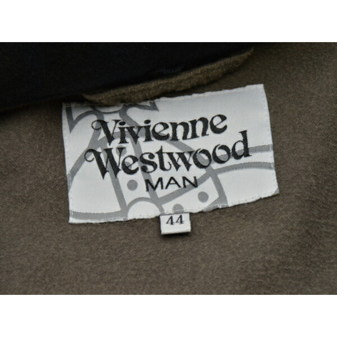 Vivienne Westwood(ヴィヴィアンウエストウッド)のヴィヴィアンウエストウッド Vivienne Westwood MAN ロシアン ジャケット/ブルゾン 44サイズ 黒×紺×茶 メンズ e_u F-L7715 メンズのジャケット/アウター(ダッフルコート)の商品写真