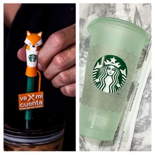 スターバックスコーヒー(Starbucks Coffee)のメキシコ　スターバックス　リユーザブルカップ　キツネ　ストローストッパー(タンブラー)