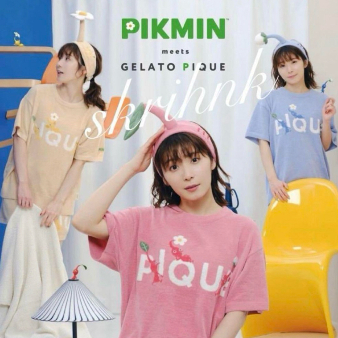 gelato pique(ジェラートピケ)のジェラートピケ　ジェラピケ gelato piqu  ピクミン　ピンク レディースのルームウェア/パジャマ(ルームウェア)の商品写真