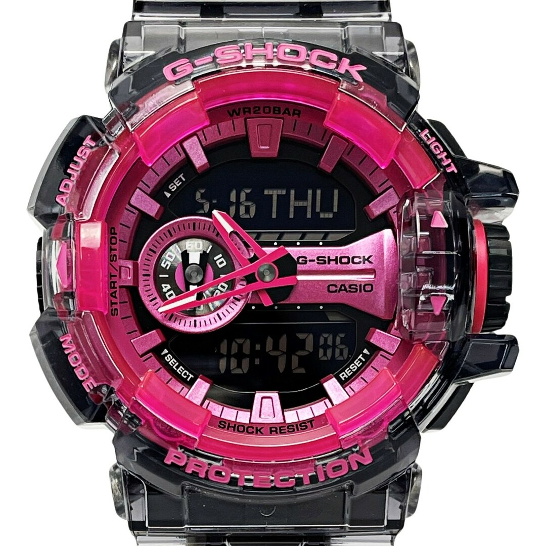 CASIO(カシオ)の☆☆CASIO カシオ G-SHOCK クリアスケルトン GA-400SK-1A4JF ブラック×ピンク デジアナウォッチ クォーツ メンズ 腕時計 メンズの時計(ラバーベルト)の商品写真