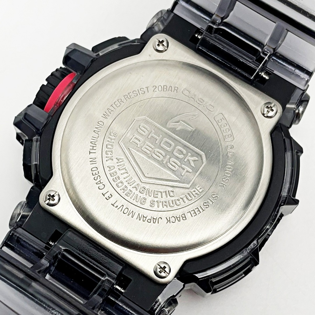 CASIO(カシオ)の☆☆CASIO カシオ G-SHOCK クリアスケルトン GA-400SK-1A4JF ブラック×ピンク デジアナウォッチ クォーツ メンズ 腕時計 メンズの時計(ラバーベルト)の商品写真