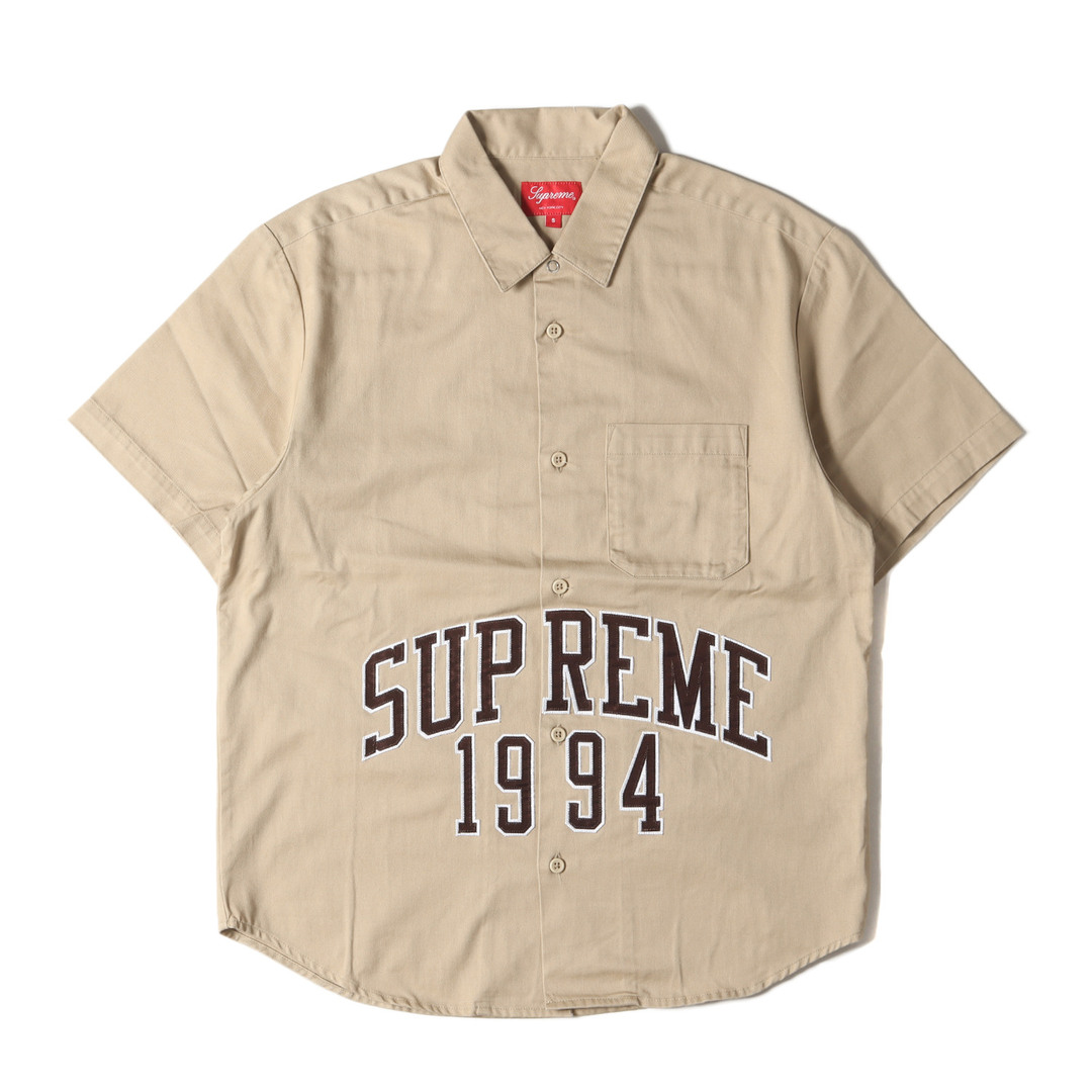 Supreme(シュプリーム)の美品 Supreme シュプリーム シャツ サイズ:S / 20SS アーチロゴ 半袖 ワークシャツ Arc Logo S/S Work Shirt カーキ / トップス カジュアルシャツ【メンズ】【中古】 メンズのトップス(シャツ)の商品写真