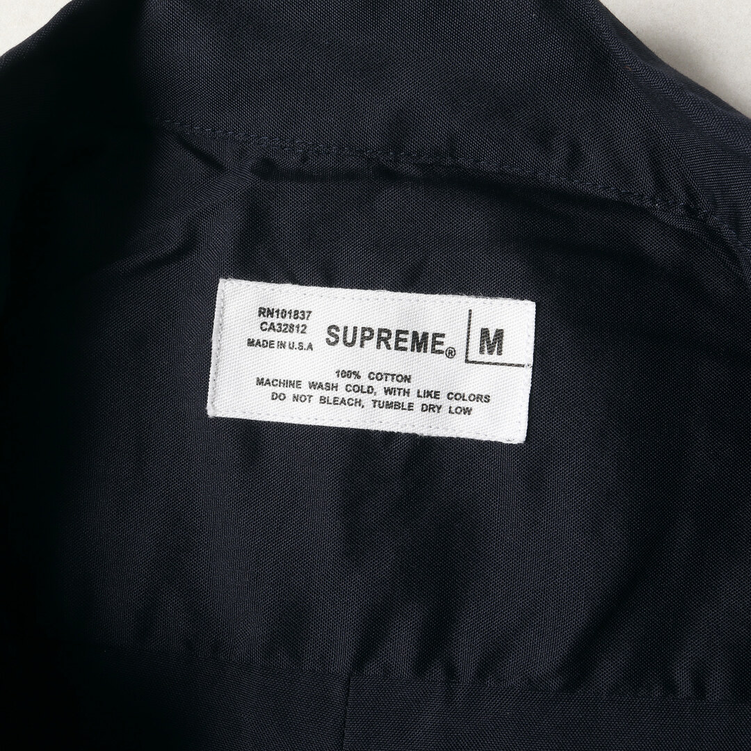 Supreme(シュプリーム)のSupreme シュプリーム シャツ サイズ:M / 00s プレーン ミリタリー 半袖シャツ ネイビー 紺 / USA製 00年代 アーカイブ トップス カジュアルシャツ【メンズ】【中古】 メンズのトップス(シャツ)の商品写真